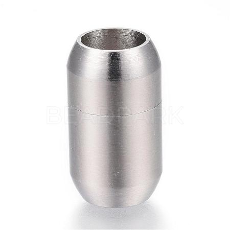 Tarnish Resistant 304 Stainless Steel Magnetic Clasps with Glue-in Ends STAS-G101-34P-1