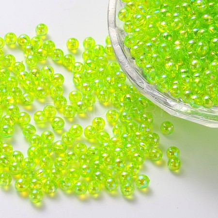 Eco-Friendly Transparent Acrylic Beads PL732-4-1
