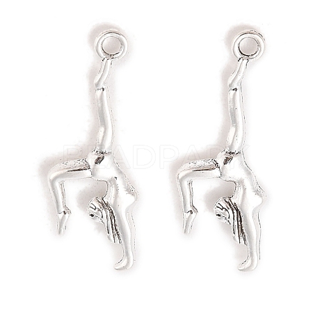 Tibetan Style Zinc Alloy Dancer Pendants TIBEP-R334-283AS-RS-1
