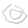 1 Strand Electroplate Opaque Solid Color Crystal Glass Rondelle Beads Strands X-EGLA-F048A-01AB-4