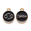 Alloy Enamel Pendants X-ENAM-S124-01B-08D-1