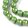 Electroplate Opaque Glass Beads Strands GLAA-T032-P10mm-AB06-2