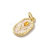 Brass Enamel Pendants KK-Q098-29G-A-2