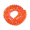 Electroplate Transparent Glass Beads Strands EGLA-A035-T4mm-L05-A-2