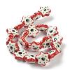Handmade Porcelain Flower Beads Strands PORC-G006-16B-2