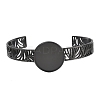 304 Stainless Steel Blank Cuff Bangle Bases with Flat Round Tray SA-CBA82C8-04C-EB-2