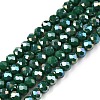 Electroplate Glass Beads Strands EGLA-A044-P4mm-B09-1