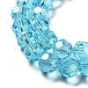 Electroplate Transparent Glass Beads Strands EGLA-A035-T8mm-A08-3