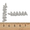 Mother's Day Brass Micro Pave Cubic Zirconia Pendants KK-K378-11P-3