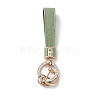 Microfiber & Zinc Alloy & Crystal Rhinestone Keychain KEYC-G062-01E-3