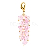 Trumpet Flower Glass Pendant Decorations HJEW-YW0001-02B-1