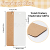 120Pcs 2 Colors Paper Blank Bookmarks AJEW-SP0001-25-2