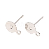 Brass Stud Earring Findings KK-K225-02A-P-1