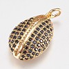 Brass Micro Pave Cubic Zirconia Pendants KK-I614-067-2