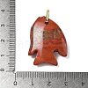 Natural Red Jasper Carved Pendants G-G460-01G-10-3