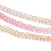 Transparent Painted Glass Beads Strands X1-DGLA-A034-T1mm-A20-4