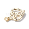 Brass Micro Pave Cubic Zirconia Pendants KK-E003-03G-3