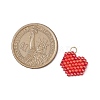 Seed Beads Beaded Charms PALLOY-MZ00359-01-2