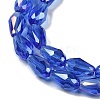 Transparent Electroplate Glass Beads Strands EGLA-N013-T4mm-B11-3