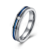 Valentine's Day Titanium Steel Cubic Zirconia Finger Ring RJEW-BB18937-7-1