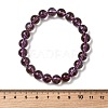 Natural Amethyst Round Beads Stretch Bracelets for Women BJEW-L712-B04-8mm-5