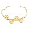 Wave Brass Cuff Bangles BJEW-C157-04G-4