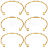 6Pcs Rack Plating Brass Cuff Bangle Making KK-BBC0013-98-1