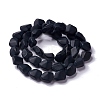 Opaque Frosted Glass Beads Strands FGLA-S001-02C-2