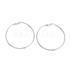 Non-Tarnish Ring 304 Stainless Steel Hoop Earrings for Women Men EJEW-B049-02G-P-1
