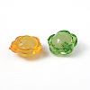 Mixed Color Transparent Faceted Flower Acrylic Beads X-TACR-S104-M-5