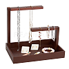 Rectangle Wood Jewelry Display Stands ODIS-WH0329-34B-1