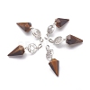 Natural Tiger Eye Pendants G-O194-16-1