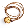 Natural Citrine Nugget Pendant Necklaces PW-WG93979-08-1