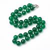 Natural Malaysia Jade Beaded Necklaces NJEW-S404-18-1