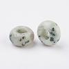 Natural Sesame Jasper/Kiwi Jasper European Beads X-G-G740-14x8mm-06-2