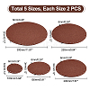 10 Pcs 5 Style Flat Round Felt Fabric DIY-PH0009-24C-2