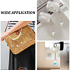 32Pcs 8 Colors Alloy & Imitation Pearl Acrylic Keychain KEYC-ME00006-4