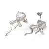 Brass Stud Earrings EJEW-D109-04P-2
