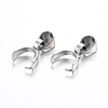 304 Stainless Steel Pendant Pinch Bails STAS-H443-30P-2