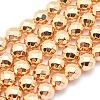 Electroplate Non-magnetic Synthetic Hematite Beads Strands G-L485-03D-LG-1