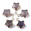 Natural Grey Agate Pendants G-N326-36C-1