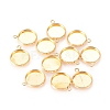 Brass Pendant Cabochon Settings KK-B534-D-G-1