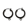 316 Surgical Stainless Steel Clip-on Hoop Earrings STAS-S101-15mm-01B-1