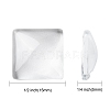 Transparent Clear Glass Square Cabochons X-GGLA-A001-15mm-2