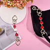 2Pcs 2 Colors Alloy Enamel Purse Strap Extenders PURS-BBC0001-07A-4