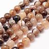 Natural Striped Agate/Banded Agate Bead Strands G-K155-A-10mm-14-1