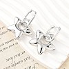 Star Brass Hoop Earrings for Women EJEW-U057-06C-02P-3