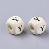 Printed Natural Wood Beads WOOD-T026-001Y-2