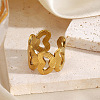304 Stainless Steel Open Cuff Rings for Women WG62170-01-3