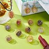   12Pcs 12 Style Iron Wrap-around Spiral Bead Cage Pendants IFIN-PH0001-59-2